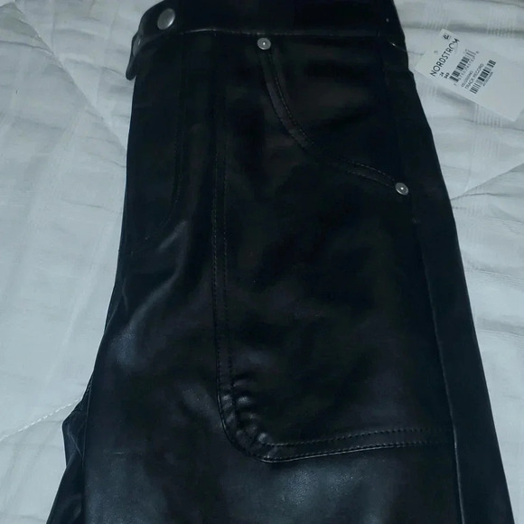 Blank NYC The Baxter Black Faux Leather Pants NWT - Picture 7 of 16